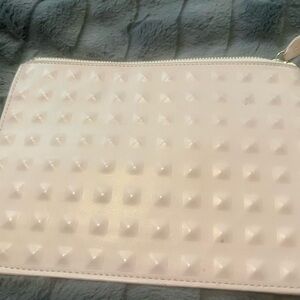 H&M White Studded Clutch